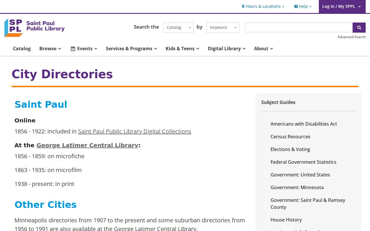 Maplewood city directory research through Saint Paul Public Library collections