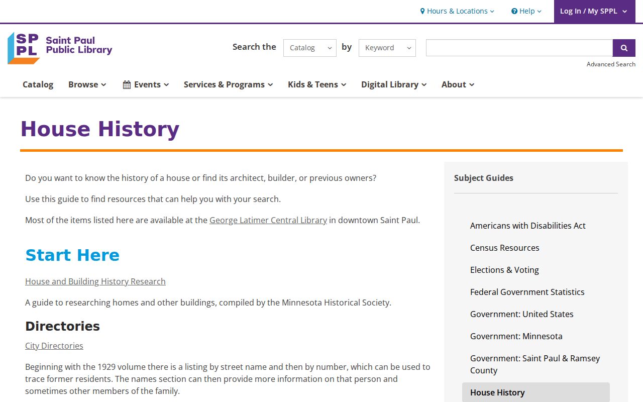 Maplewood previous residents research with the Saint Paul Public Library house history guide
